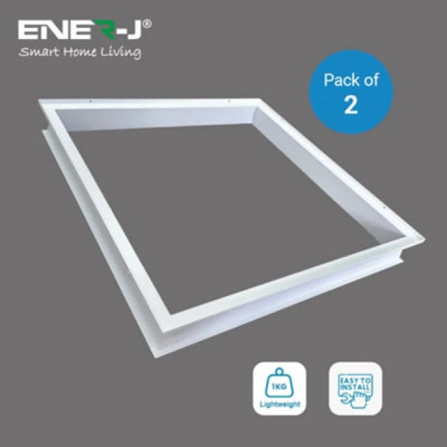 Ener-J Recessed Deep Frame For 595X595 LED Panels, Pack Of 2