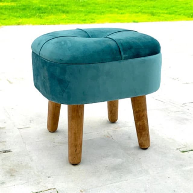 MSL Blue WOODEN STOOL