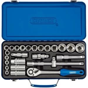 Draper 1/2" Square Drive Metric Socket Set (26 Piece)