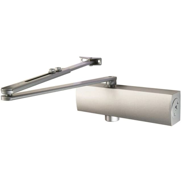 Loops Full Cover Overhead Door Closer Variable Power 2 5 Left or Right Handed Silver Metallics