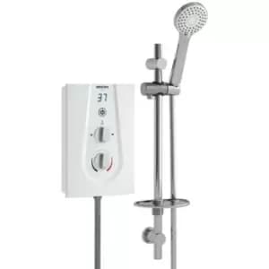 Bristan Glee Thermostatic Electric Shower 8.5kW White Chrome Modern Round Head