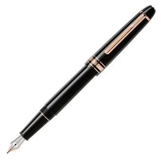 Mont Blanc - Meisterstuck Rose Gold-coated Classique Fountain Pen - Fountain Pens - Black
