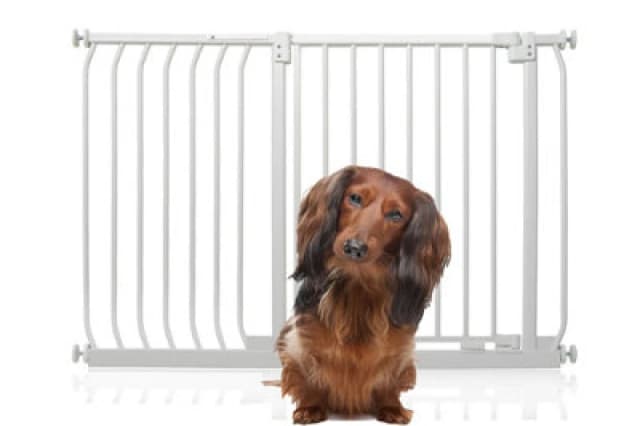 Bettacare Elite Pressure Dog Gate, 116Cm - 125Cm, Matt White, Pressure Fit Pet Gate For Dog And Puppy