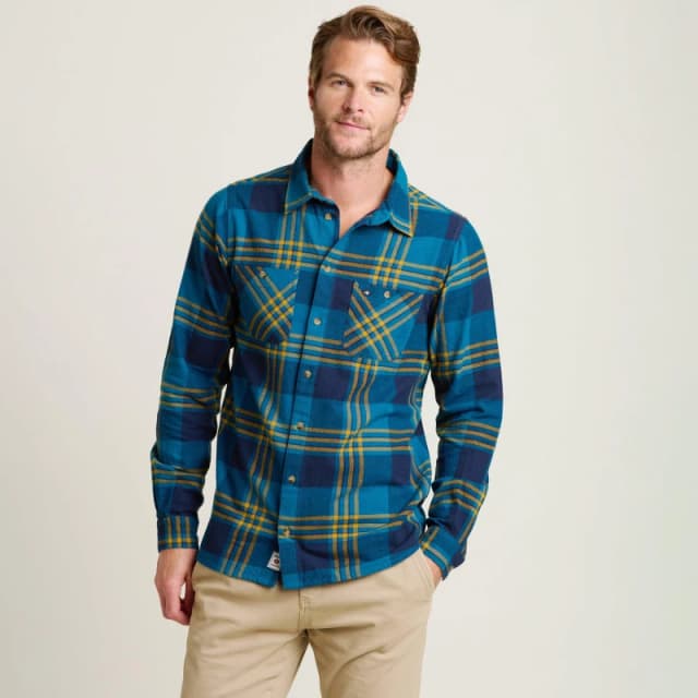 Brakeburn Winter Check Shirt Blue