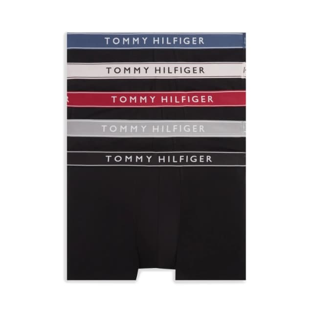 Tommy Hilfiger 5-Pack Essential Logo Waistband Trunks Pk/Sl/Ju/Sea/B male Medium