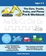 cars trucks trains and planes pre k workbook letter and number tracing sigh