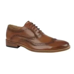 Goor Mens Oxford Leather Brogues (9 UK) (Tan)