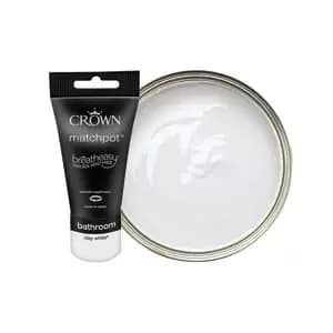 Crown Easyclean Midsheen Emulsion Bathroom Paint - Clay White Tester Pot - 40ml