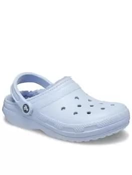 Crocs Classic Lined Clogs - Blue Calcite, Blue, Size 7, Women