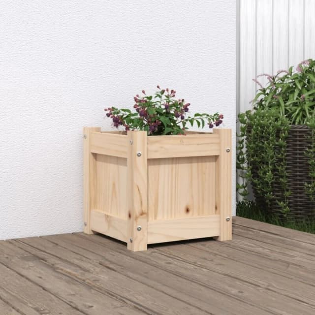 vidaXL Garden Planter 31x31x31cm Solid Wood Pine, Brown 837394