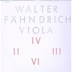 Walter Fahndrich Viola Vinyl