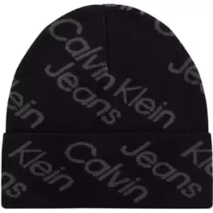 Calvin Klein Jeans AOP BEANIE - Black