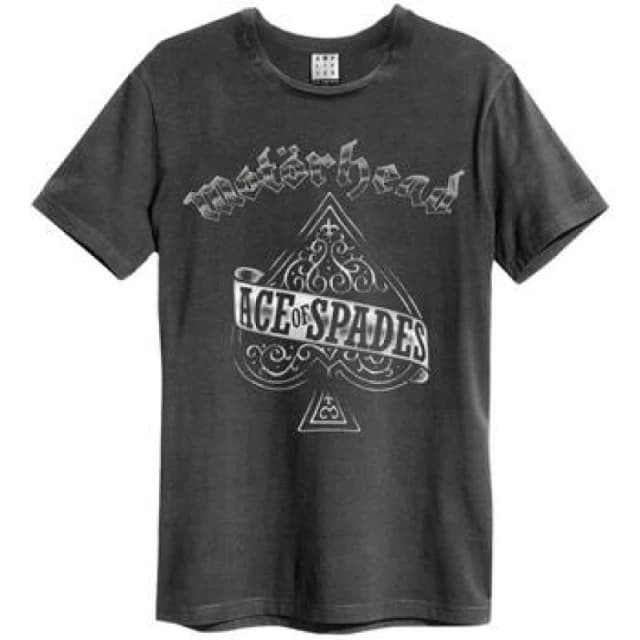 Amplified Amplified Men Ace Of Spades Motorhead T-Shirt in Charcoal Size: X-Small Charcoal XS Male 5063527284099