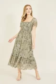 Yumi Delicate Floral A Line Dress