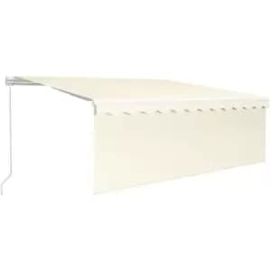 Vidaxl - Manual Retractable Awning with Blind 4.5x3m Cream Cream