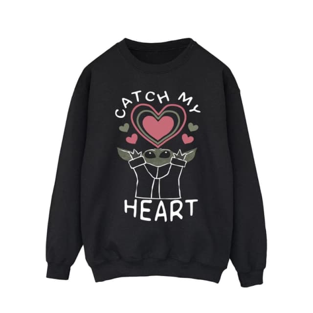 Star Wars Star Wars Men Catch My Heart Sweatshirt in Black Size: Small Black S Male 5063376348263