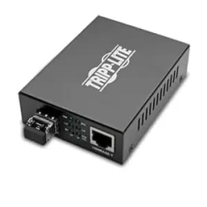 Tripp Lite N785-INT-LC-MM Gigabit Multimode Fiber to Ethernet Media Converter 10/100/1000 LC International Power Supply 850 nm 550M (1804.46 ft.)