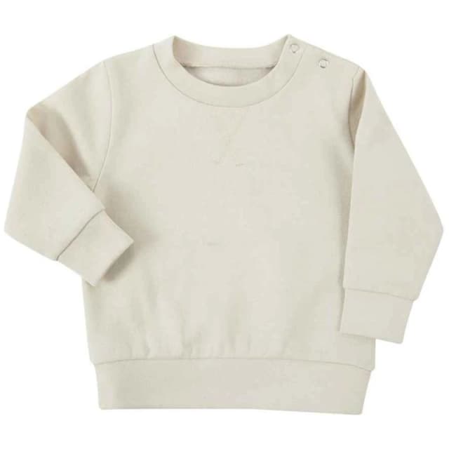 Larkwood Plain Sweatshirt in Light Stone Size: 3-4 Years Light Stone Unisex 3-4 Years