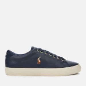 Polo Ralph Lauren Mens Longwood Perforated Leather Low Top Trainers - Newport Navy - UK 10