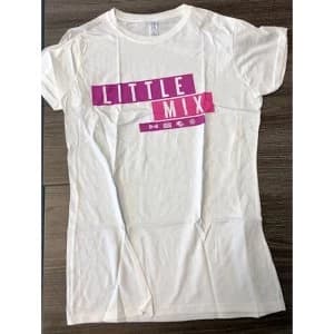 Little Mix - Logo Purple/Pink Womens Large T-Shirt - White