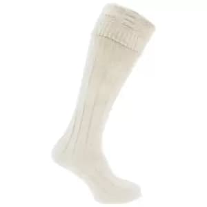 Mens Scottish Highland Wear Wool Kilt Hose Socks (1 Pair) (6-11 UK, 39-45 EU) (Cream)