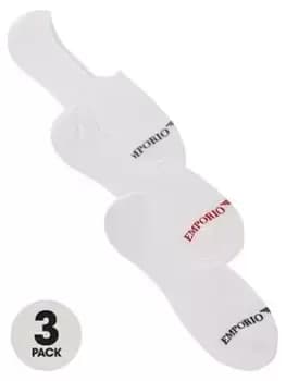 Emporio Armani Bodywear 3 Pack Of Invisible Socks - White