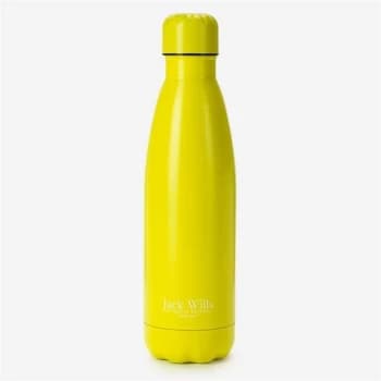 Jack Wills Eco Metal Flask Water Bottle - Yellow