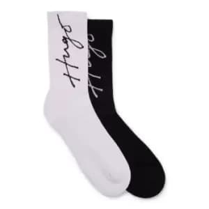 Hugo 2 Pack Quarter Length Script Socks - Purple