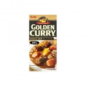 S & B 316922 3.2 oz Sauce Mix Hot Golden Curry - Pack of 12