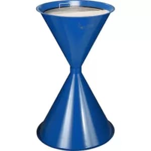 VAR Conical pedestal ashtray, sheet steel, powder coated, gentian blue