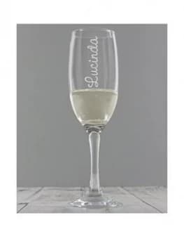 Personalised Island Flute Glass