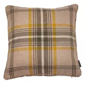 Riva Home Aviemore Tartan Check Cushion Cover (45 x 45cm) (Ochre Yellow)
