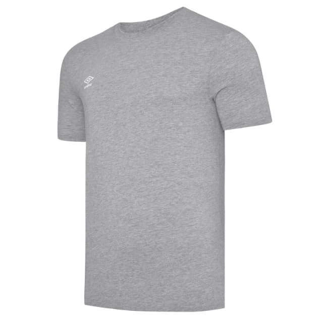 Umbro Club Leisure Marl Crew Neck T-Shirt in Light Grey Size: 11-12 Years Light Grey Unisex 11-12 Years