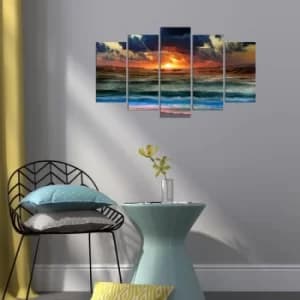 5PMX-063 Multicolor Decorative MDF Painting (5 Pieces)