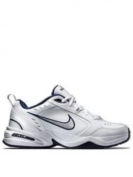 Nike Air Monarch IV - White/Silver, White/Silver, Size 10, Men