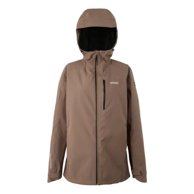 Womens hooded waterproof jacket Regatta Birchdale II Marron Female 46