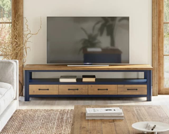 Baumhaus Splash Of Blue - Super Sized Widescreen Television Cabinet