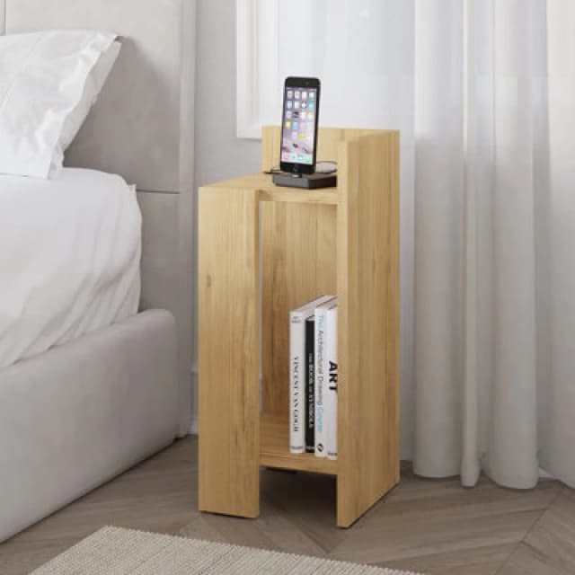 DECORTIE Decortie - Elos Modern Bedside Table Modern Right Module - Oak / Oak - Oak / Oak M.KO.14165.7