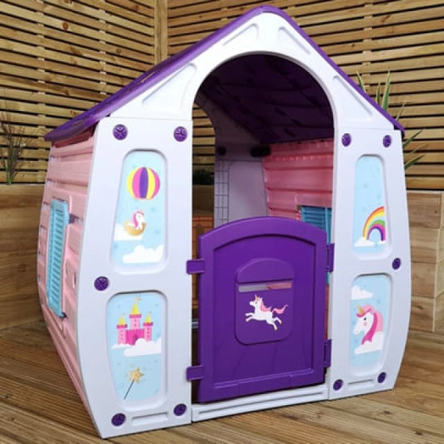 Samuel Alexander 1.09m Purple Kids Indoor Outdoor Plastic Wendy House Unicorn Magical Playhouse Purple