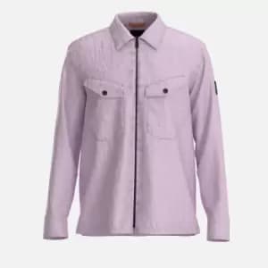 BOSS Orange Mens Lovel 9 Zip Shirt - Light Pastel Purple - L