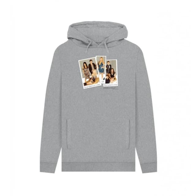 Gossip Girl Mens Manhattans Elite Hoodie in Light Grey Size: Small Light Grey Male S