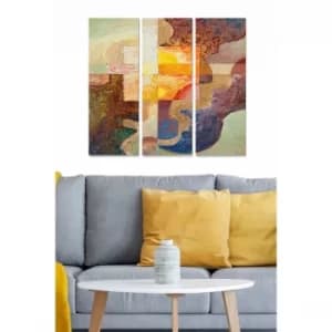 MDF81369847 Multicolor Decorative MDF Painting (3 Pieces)