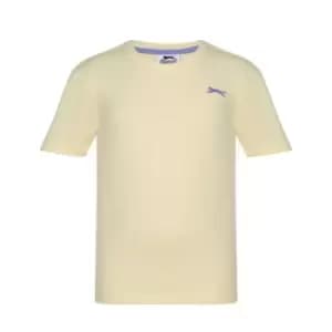 Slazenger Plain T Shirt Junior Boys - Yellow