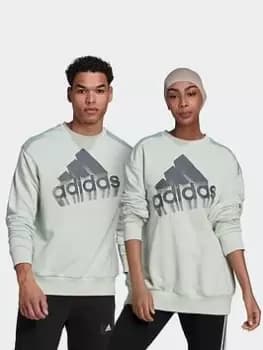 adidas Essentials Brand Love French Terry Sweatshirt (gender Neutral), Green Size XL Men