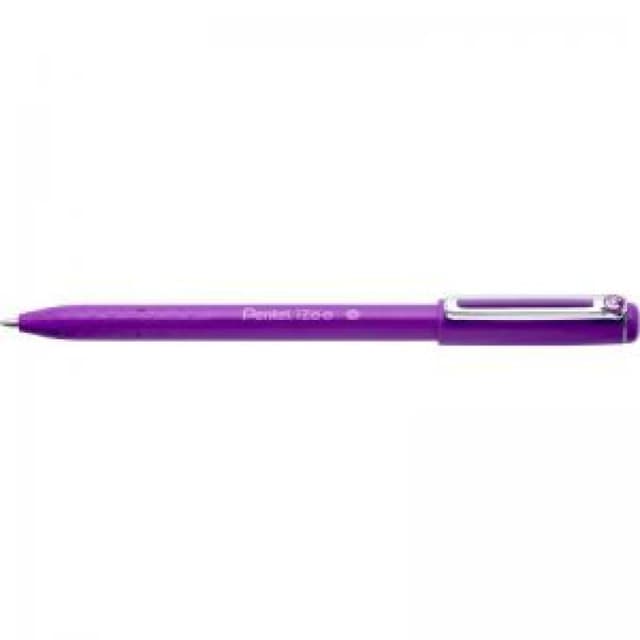 Pentel IZEE Ballpoint Pen Cap-Style 1.0mm Tip 0.5mm Line Violet...