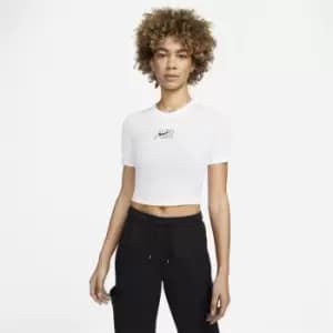 Nike Air Cropped T Shirt Ladies - White