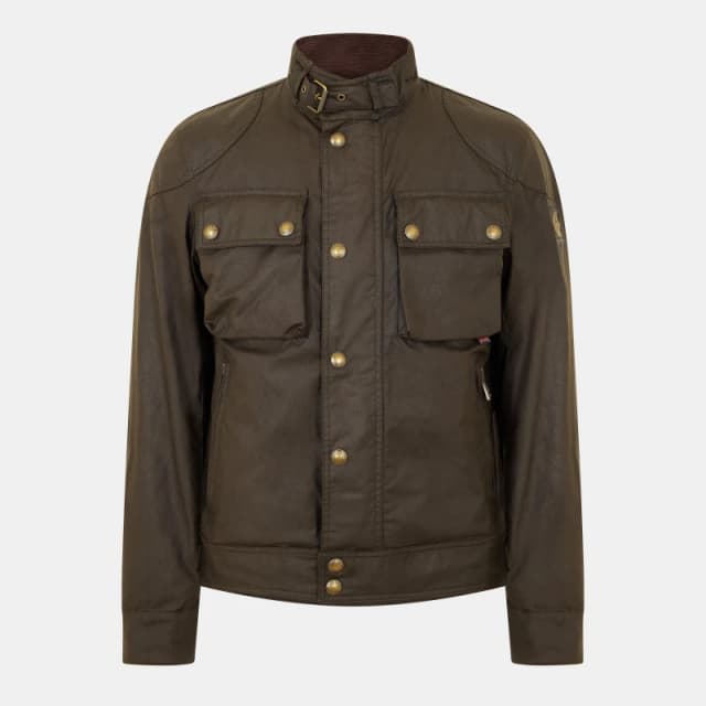 Belstaff Mens Racemaster Wax Jacket Faded Olive male L