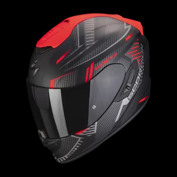 Scorpion Exo-1400 Evo Air Shell Matt Black-Red Full Face Helmet L