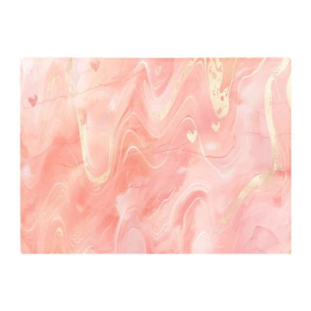 Warren Reed Designer Salmon Pink Hearts Marble Effect Chopping Board