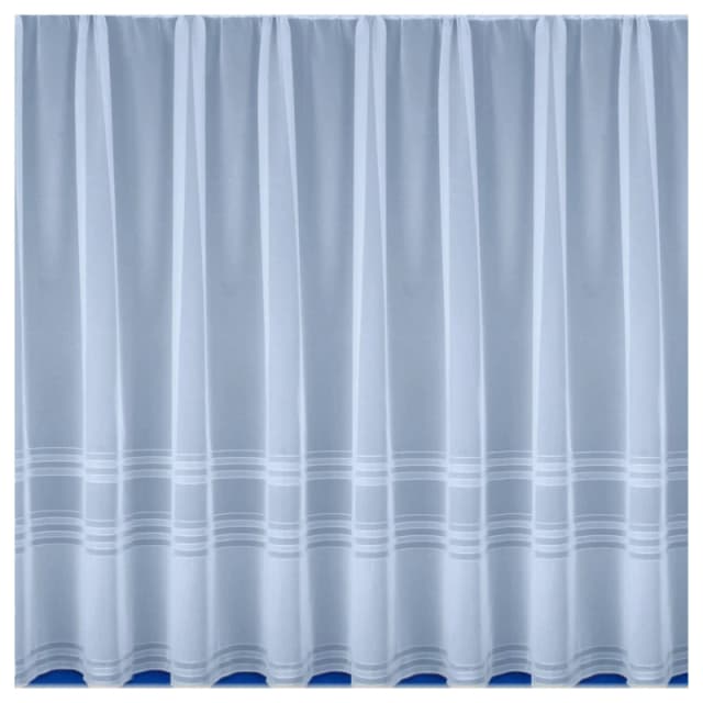 Tyrone Textiles Hudson Stripe Lace Net Curtain Panel Curtain Voiles / Nets / Lining 500x101cm White 76359901005